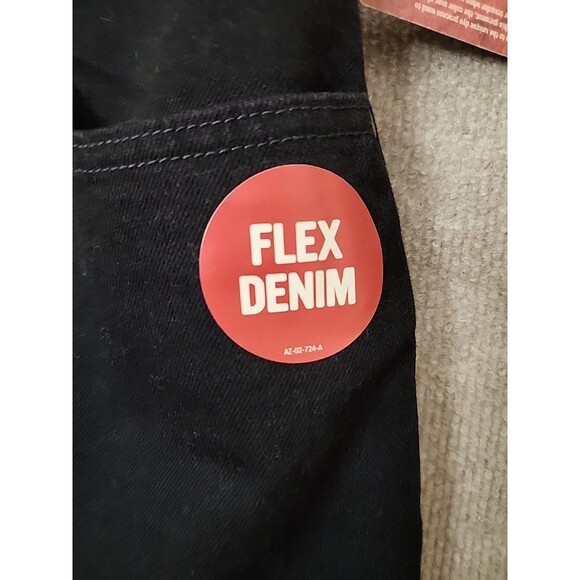 Arizona Relaxed Straight Leg Jeans Mens 38x32 Black Flex Denim Stretch NEW - Picture 5 of 12